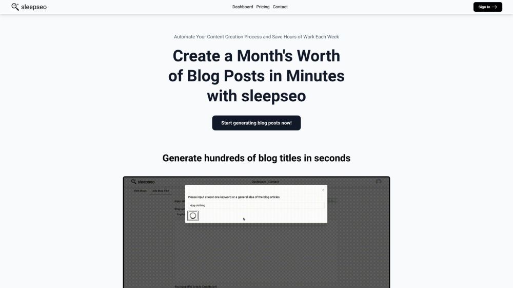 sleepseo Website-Screenshot