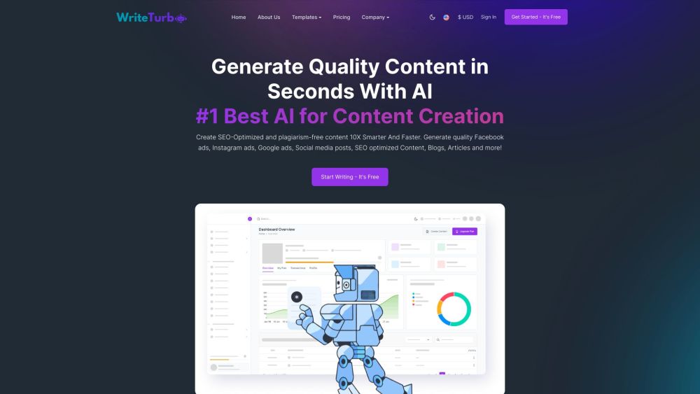 WriteTurbo - Best AI Copywriter and Content Generator