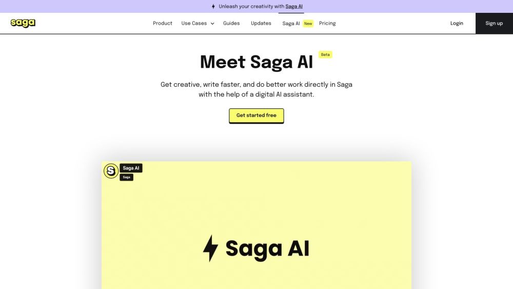 Saga - AI Workspace for your Notes, Docs, and Tasks