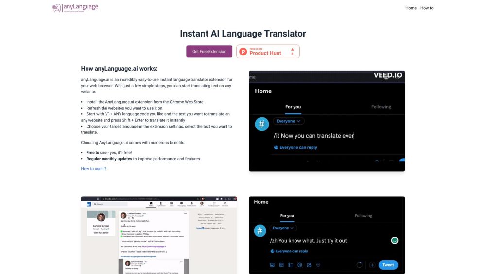 AnyLanguage.ai Website-Screenshot