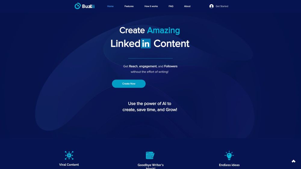 Buzzli Website screenshot