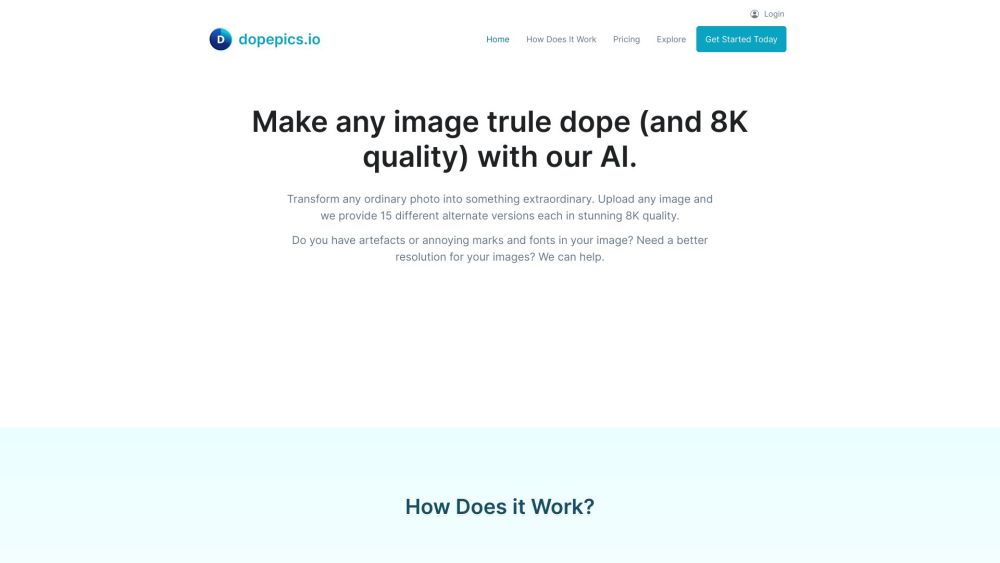 dopepics.io Website screenshot