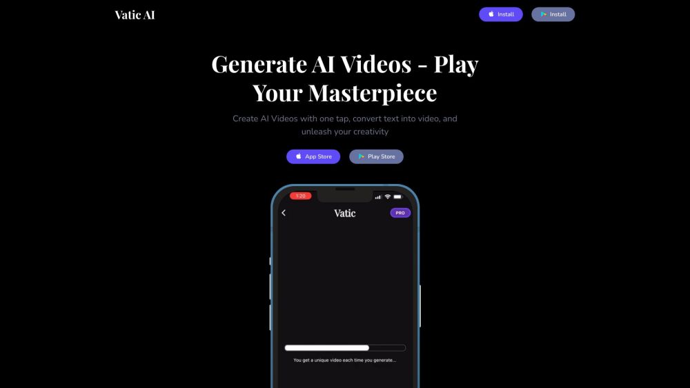 Vatic AI Website screenshot