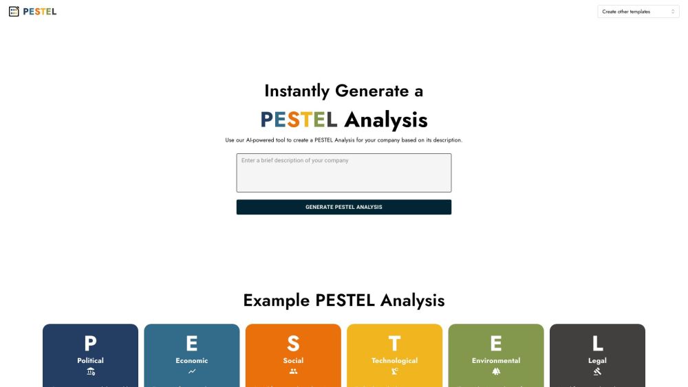 AI PESTEL Analysis Generator