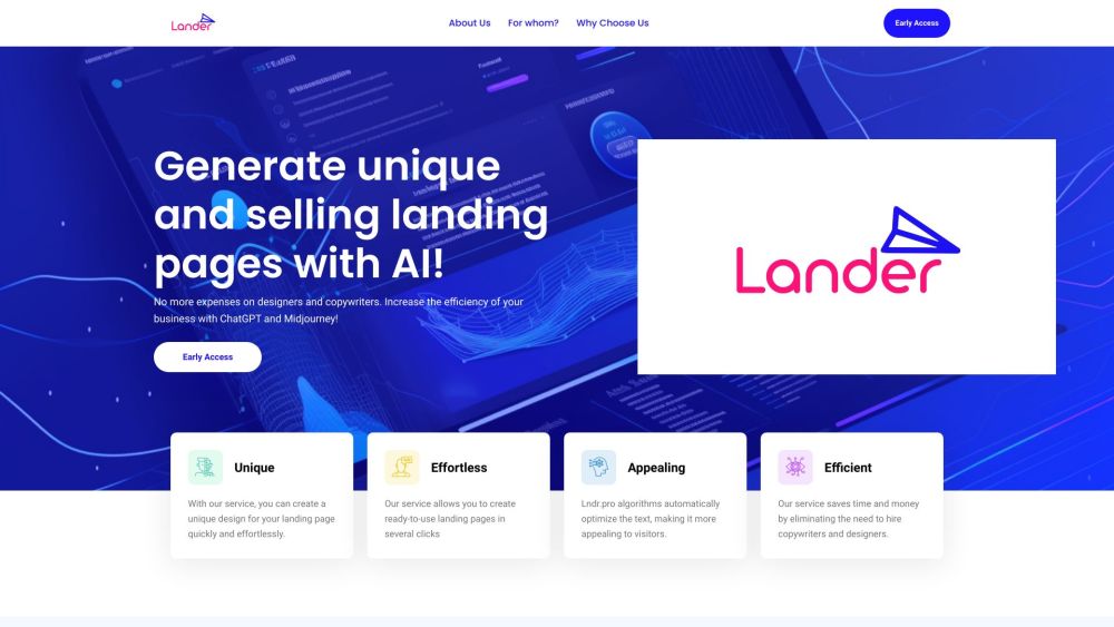 Lander - Landing Page AI Generator