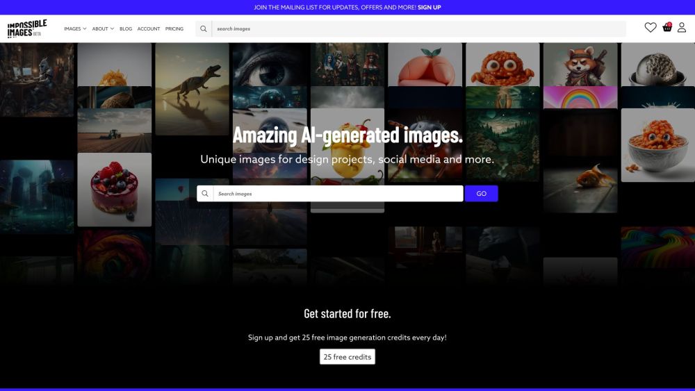 Impossible Images Website screenshot