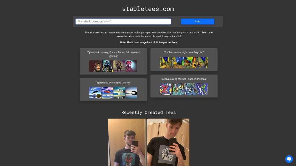 StableTees Website screenshot