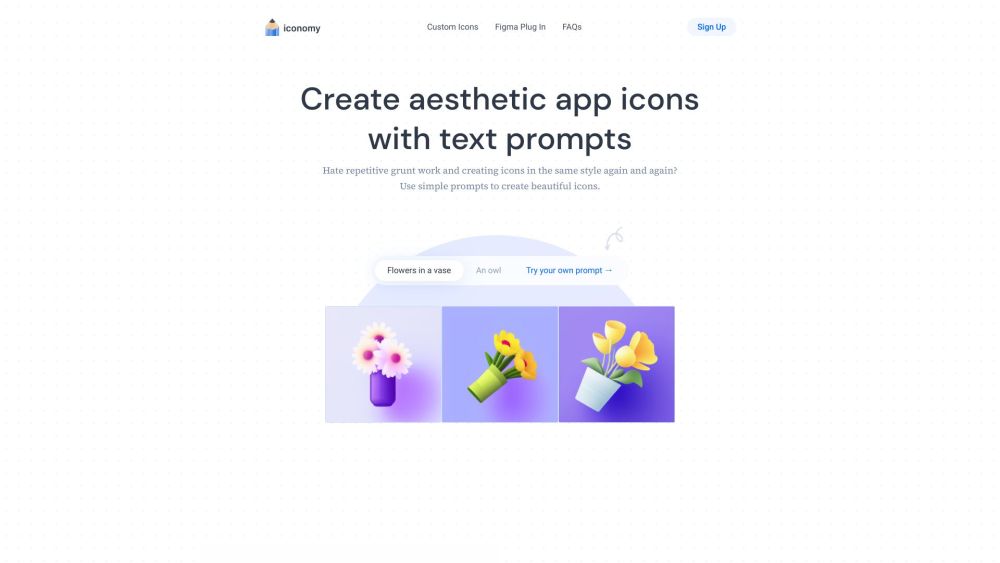 Iconomy Website screenshot