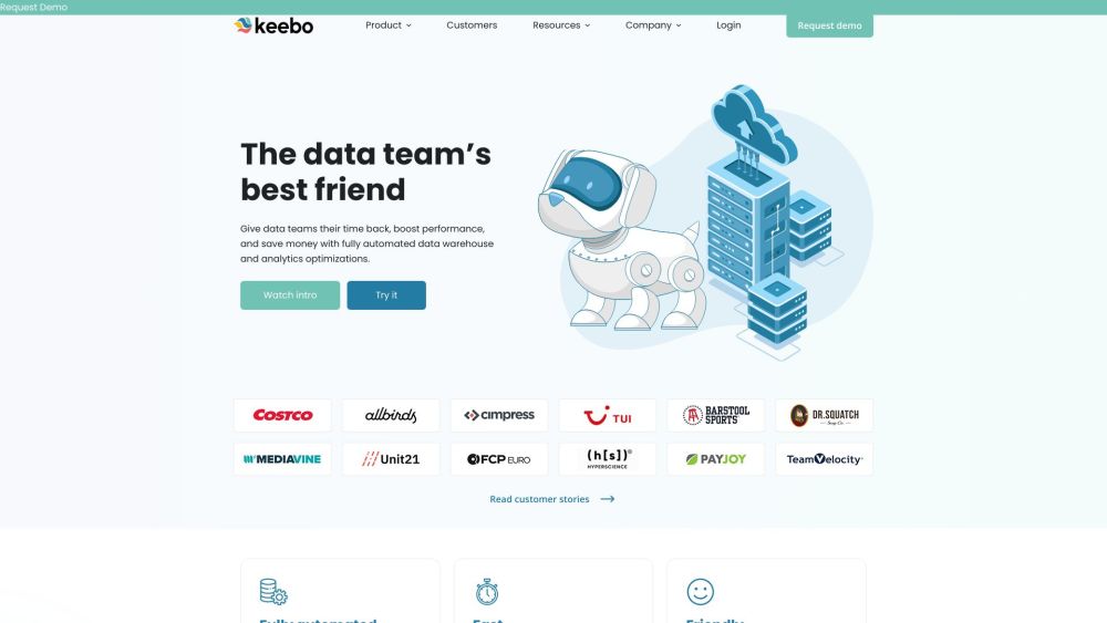 Keebo Website screenshot