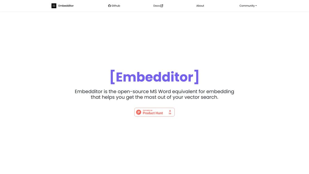 Embedditor.ai Website screenshot