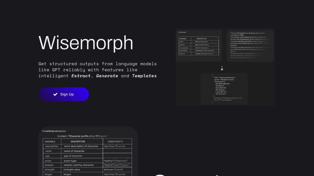 Wisemorph Website screenshot