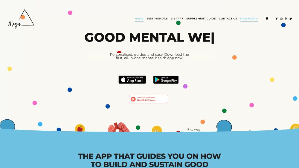 Align Mental Health App Website screenshot