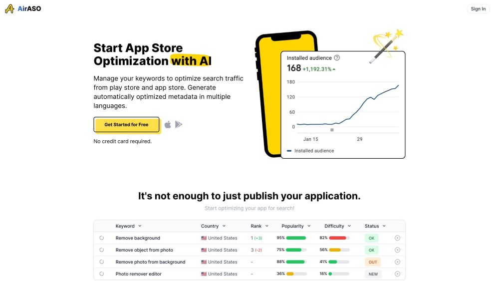 AirASO - Easy App Store Optimization with AI