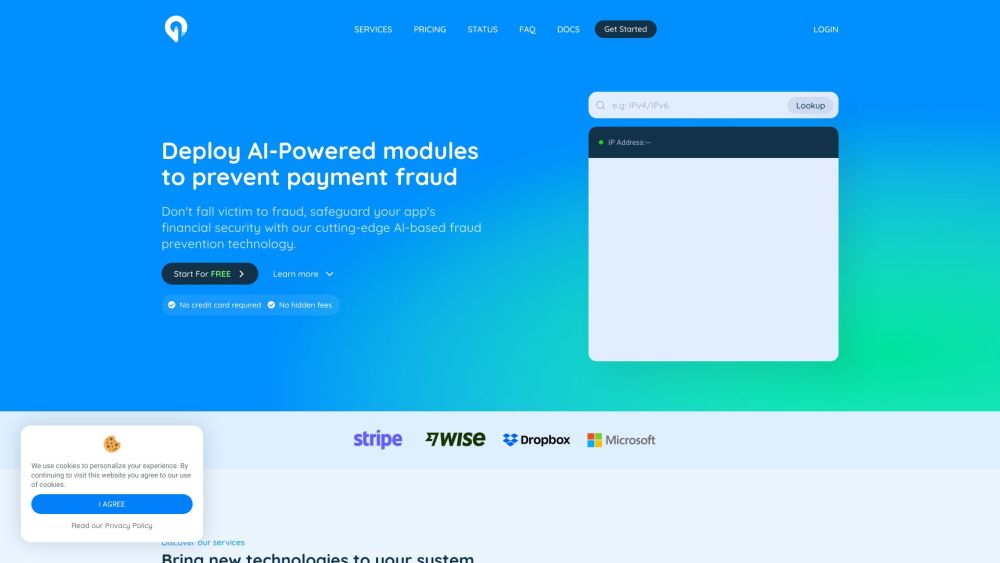 Greip - AI-powered Fraud Prevention Website screenshot