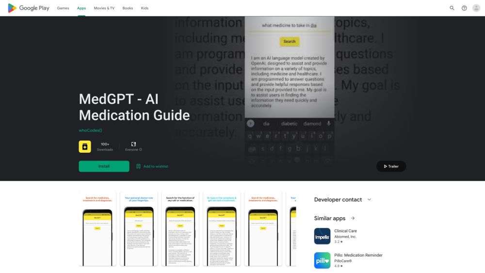 MedGPT Website screenshot