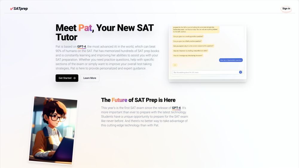 SATprep Website screenshot