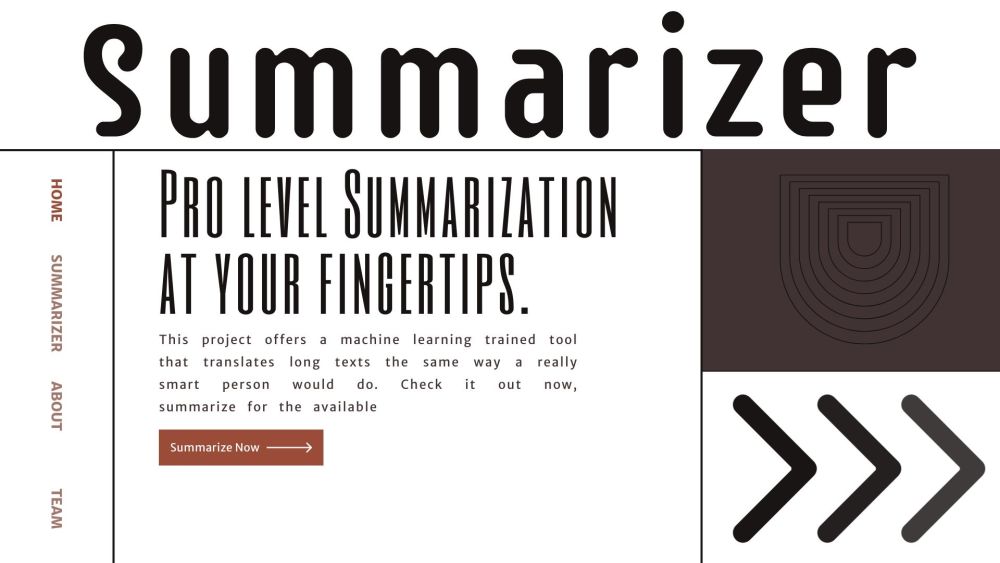Summarizer Website screenshot