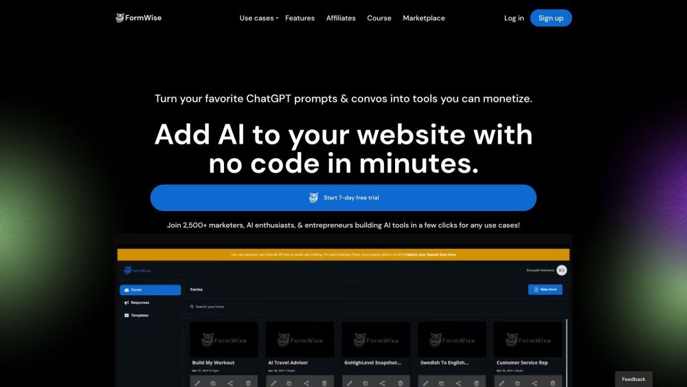 FormWise.AI Website screenshot