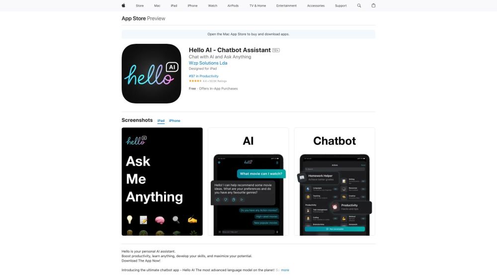 Hello AI Website screenshot