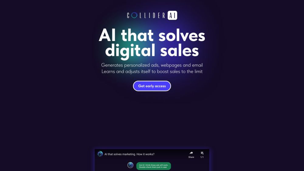 Collider AI Website screenshot