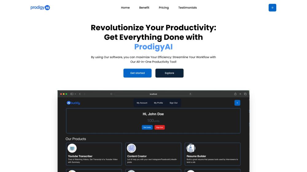 ProdigyAI - All-In-One Productivity Tool