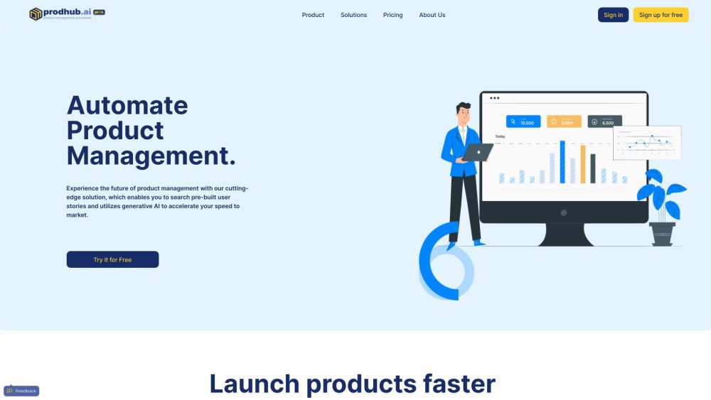 Prodhub.ai Website screenshot