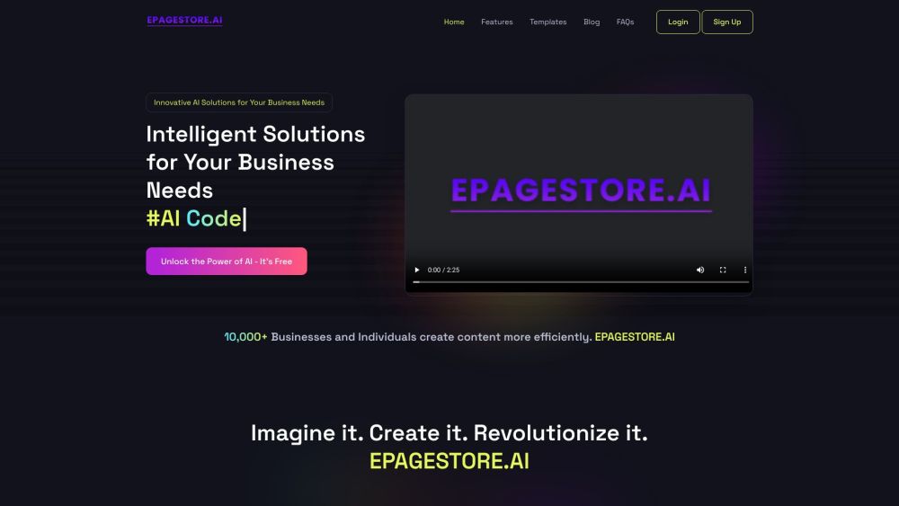 epagestore.ai Website screenshot