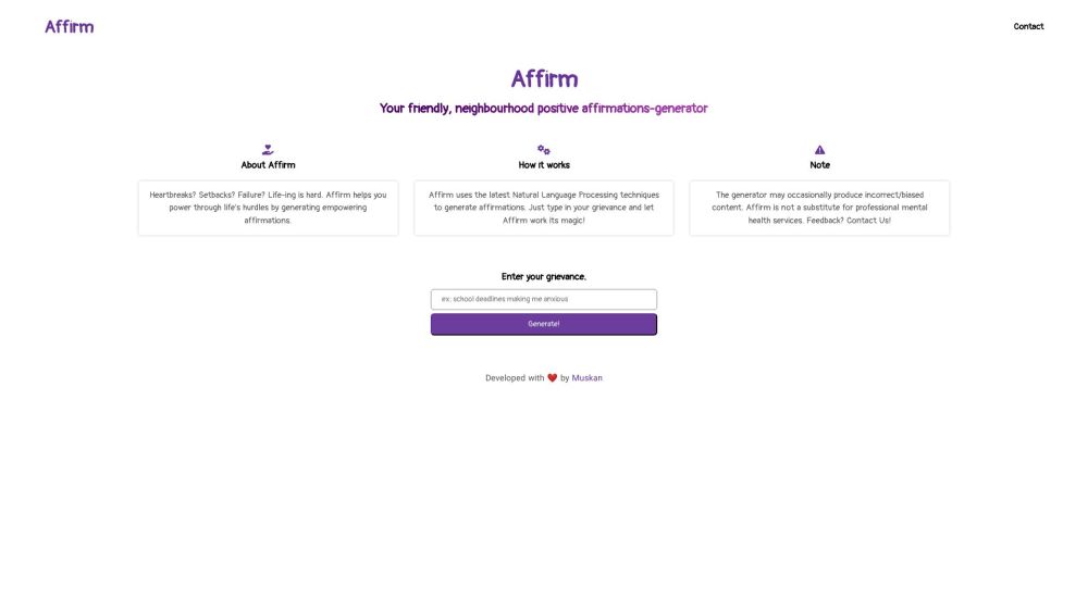 Affirm Website screenshot