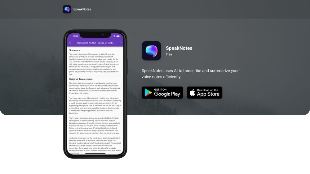 SpeakNotes - Voice Note Summarizer