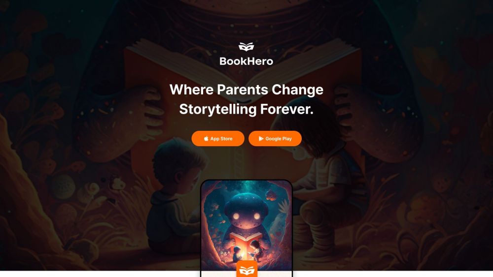 BookHeroのウェブサイトのスクリーンショット