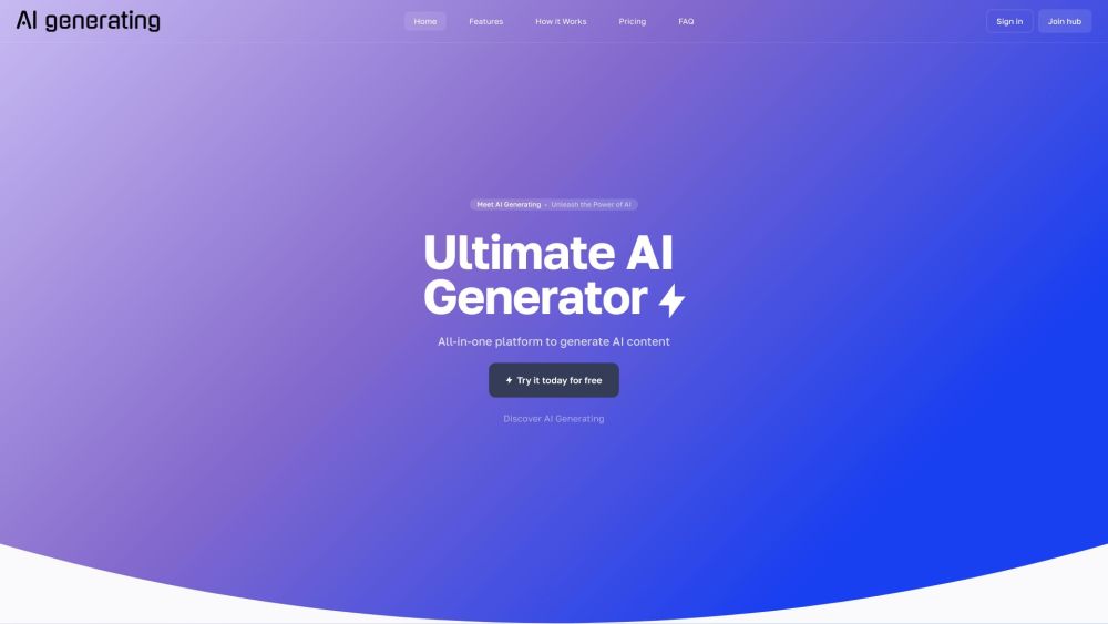 AI Generating Website screenshot