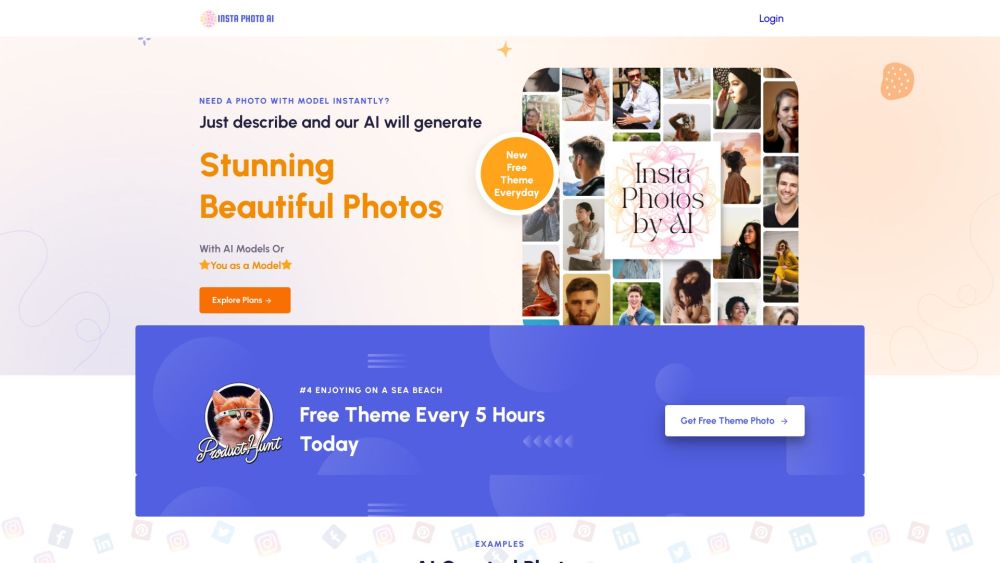 AI Generated Photos Website screenshot