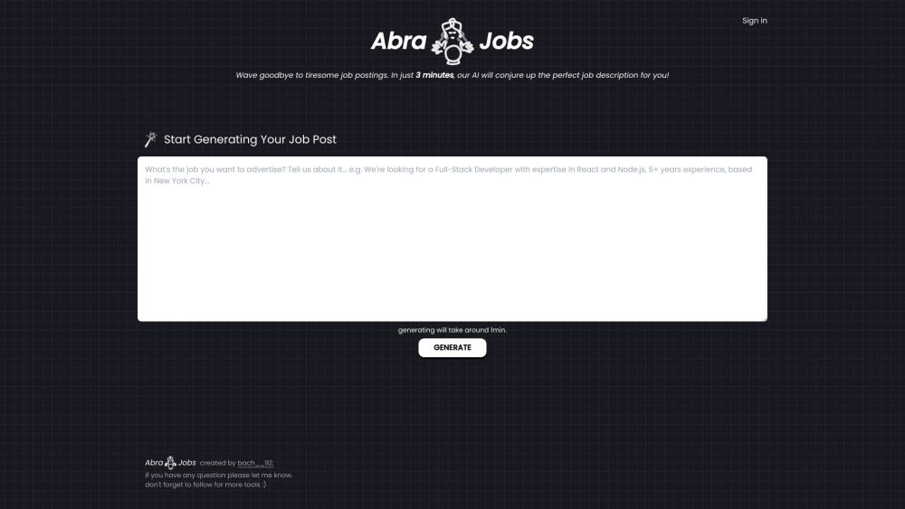 AbraJobs Website screenshot