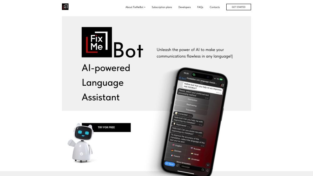 FixMeBot | AI-powered Language Assistant