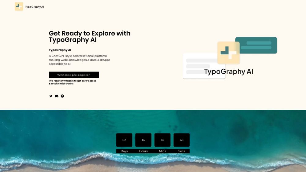 TypoGraphy AIのウェブサイトのスクリーンショット