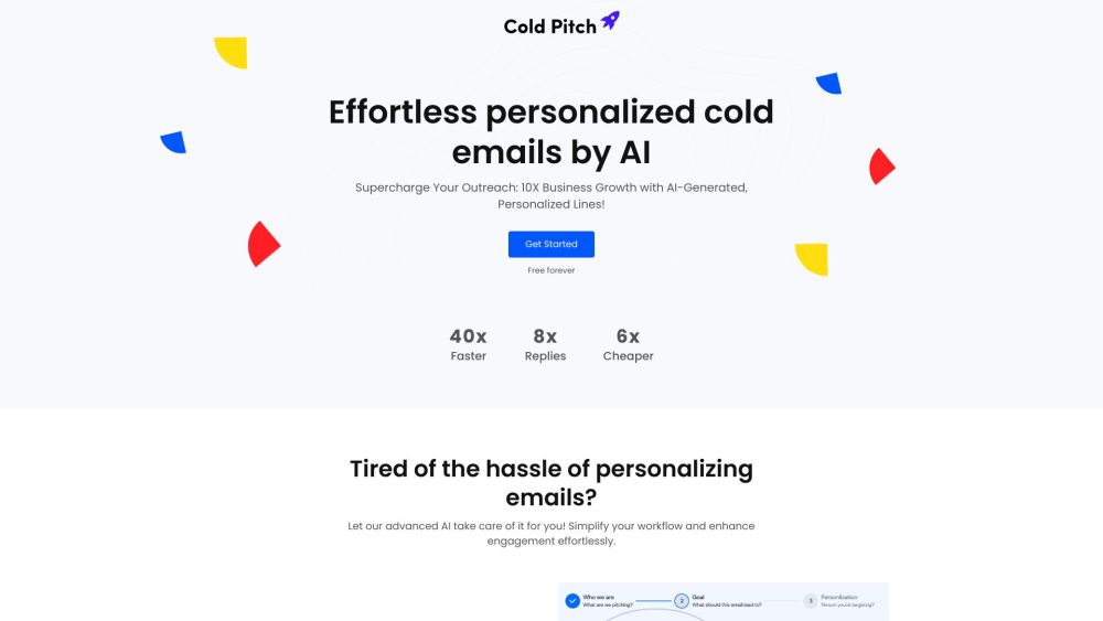 Cold Pitch Website screenshot