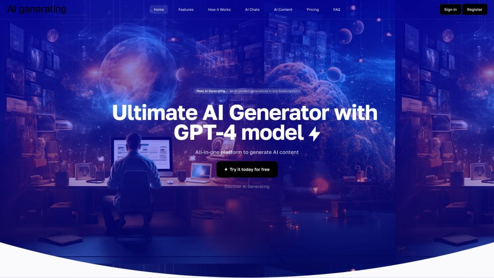 AI Generating Website screenshot