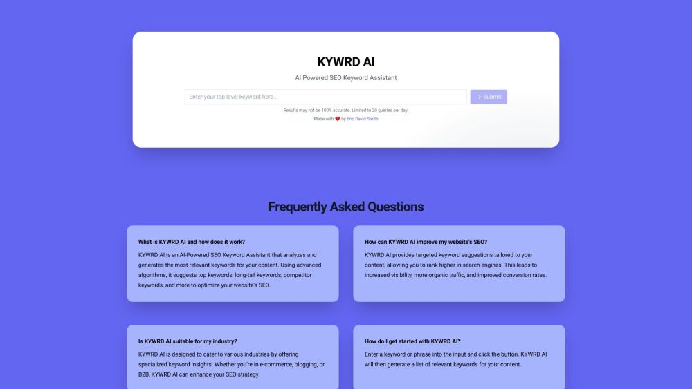 KYWRD AI - AI Powered SEO Keyword Assistant