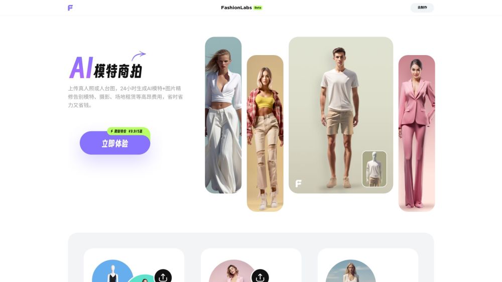 FashionLabs Website screenshot