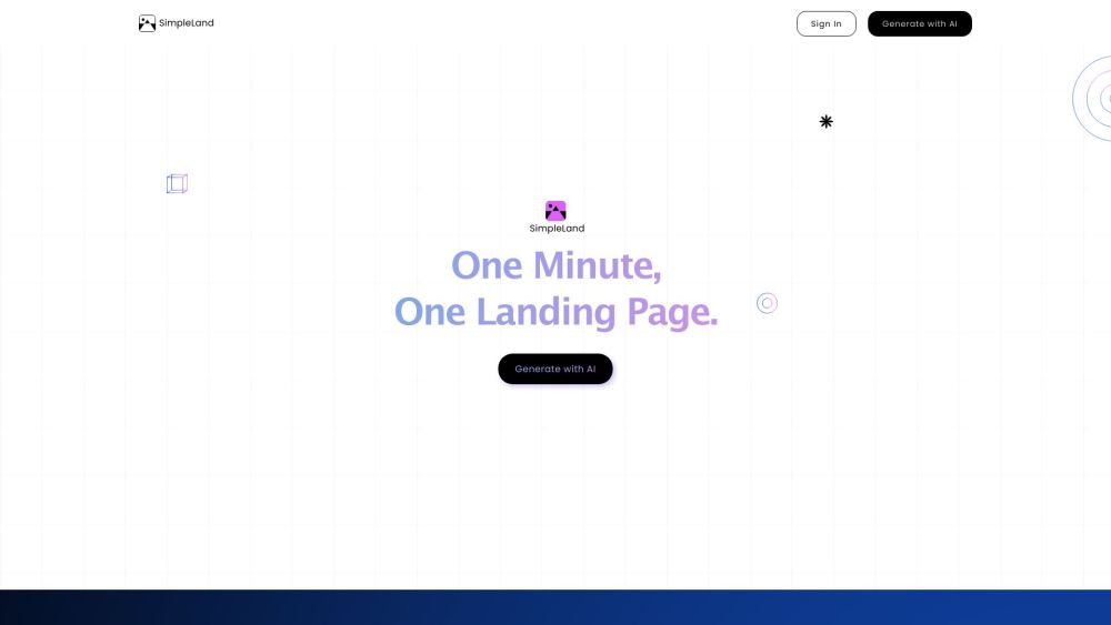 SimpleLand Website screenshot