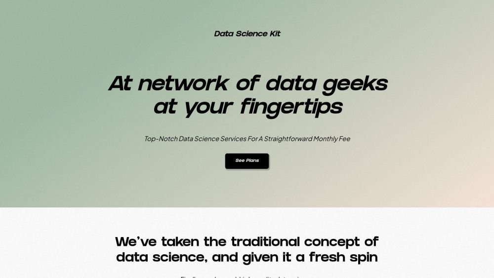 Data Science Kit Website screenshot