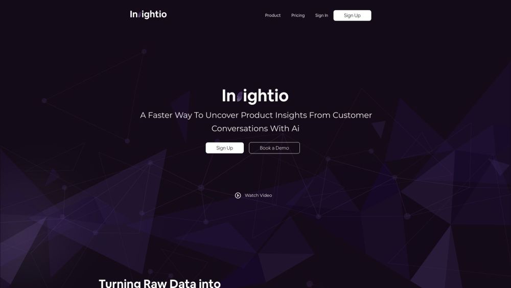 Insightio Website screenshot