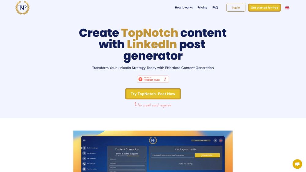 TopNotch-Post Website screenshot