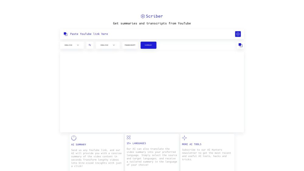 Scriber Website screenshot
