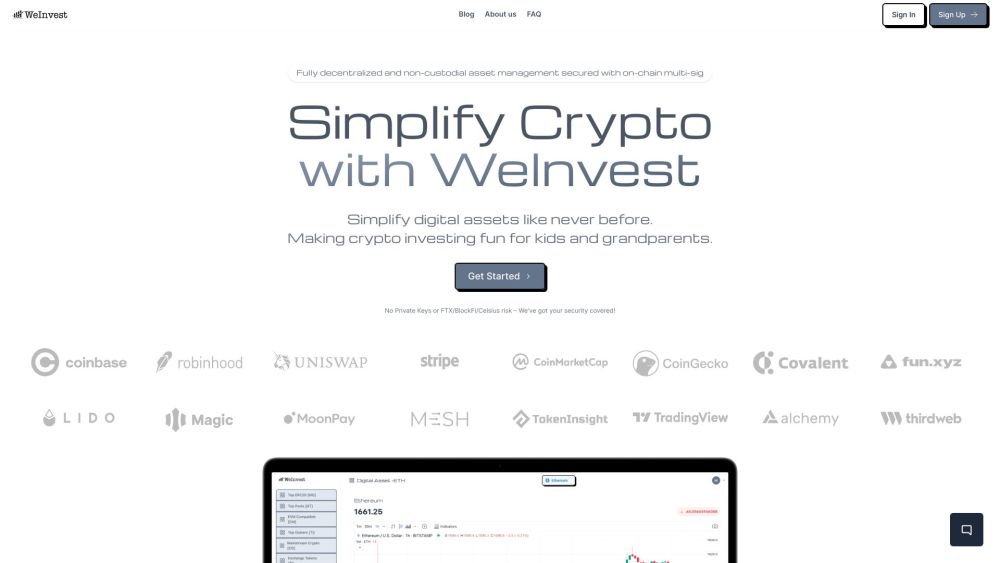 WeInvest Website screenshot