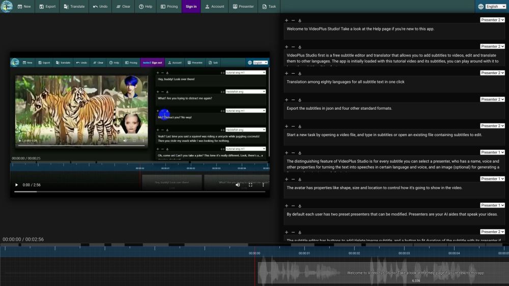 VideoPlus Studio Website screenshot