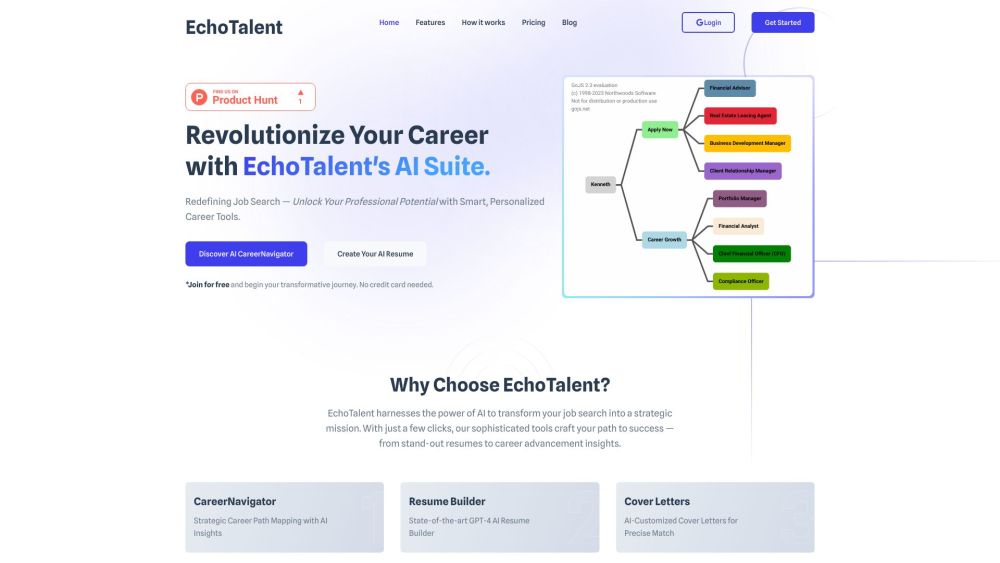 EchoTalent Website screenshot