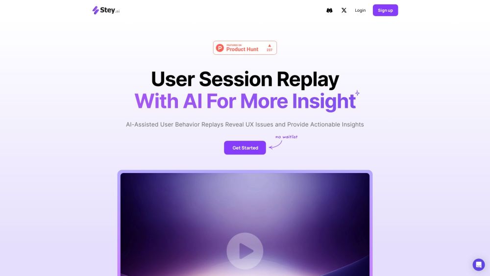 Stey.ai Website screenshot