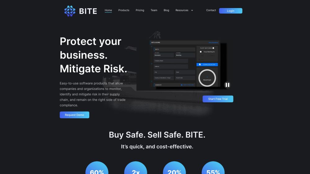 BITE Website screenshot