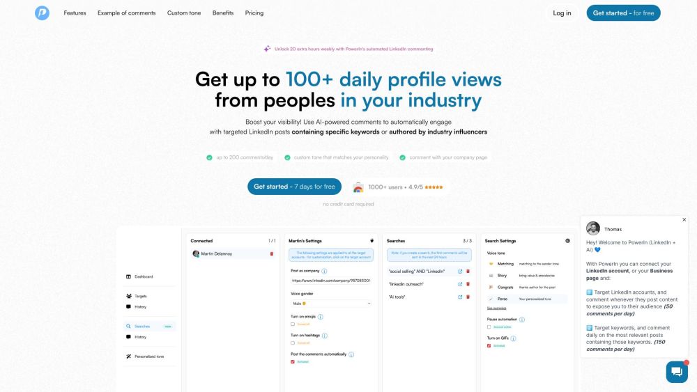 PowerIn - Automated LinkedIn Comments with AI